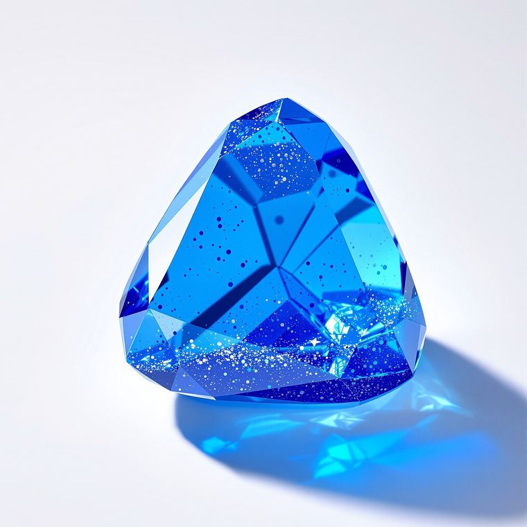 First-round render: reads as rigid cut crystal